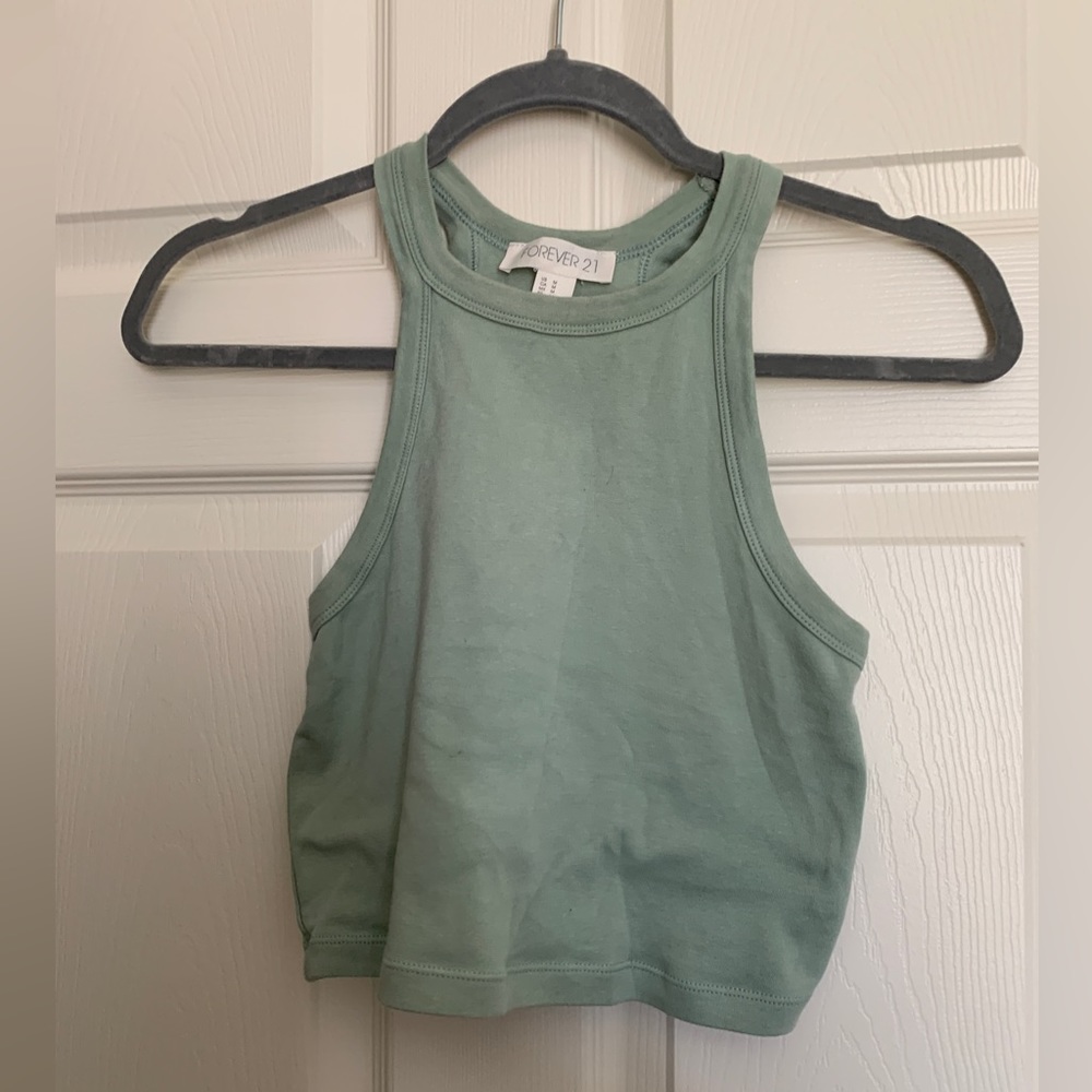 Forever 21 - Halter Style Light Green Crop Top - Size M